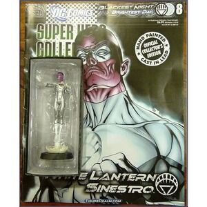 Eaglemoss 1:16 DC Comics Super Hero Fig w/Book:‎ White Lantern Sinestro #8